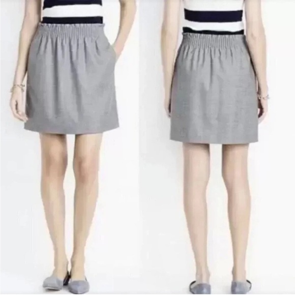 🇪🇸🥑J Crew Factory Printed linen-cotton Sidewalk mini skirt blue orange 0 - Picture 10 of 10